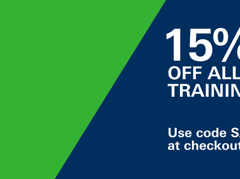 15% off all training*. Use code: SAVE15.