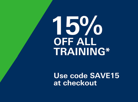 15% off all courses*. Use code SAVE15.